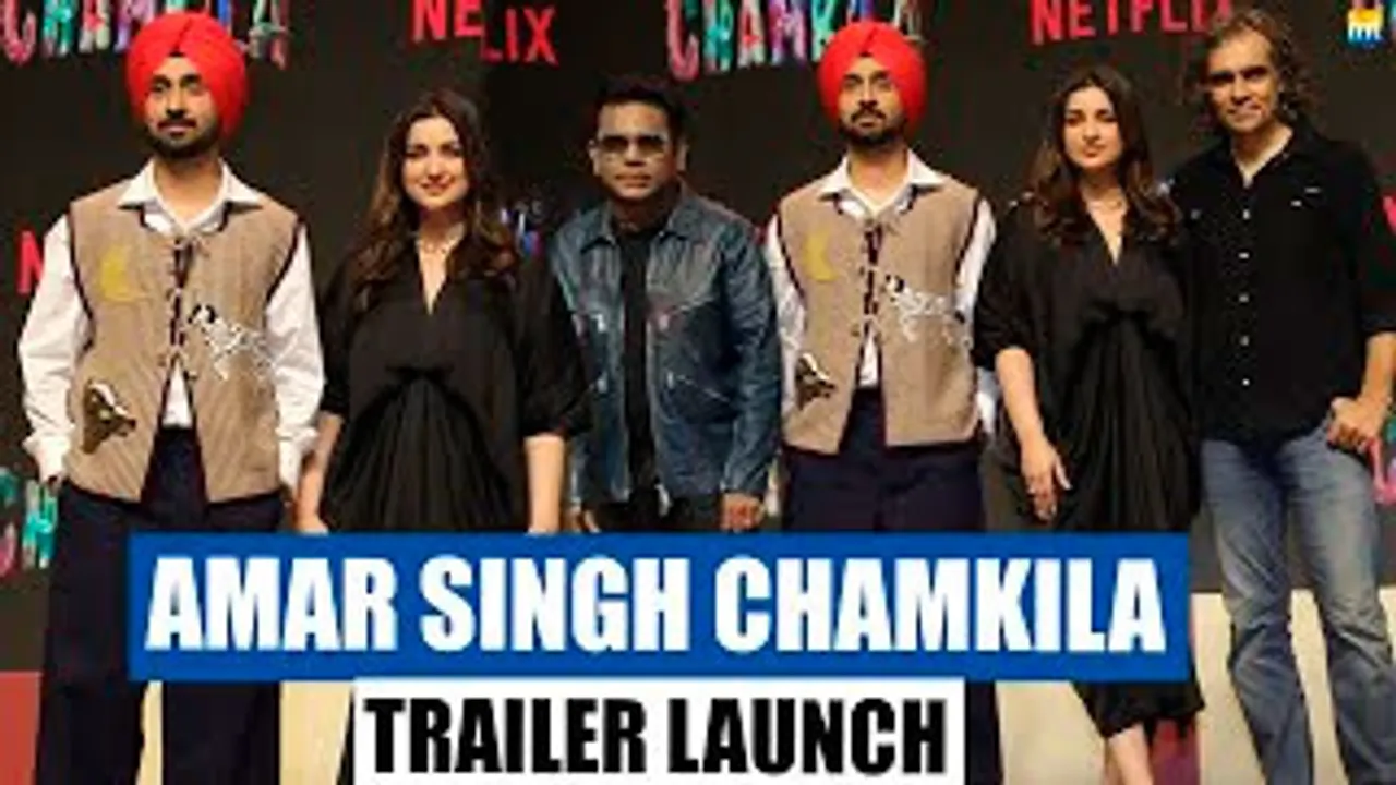 Amar Singh Chamkila Trailer Launch With Diljit Dosanjh, Parineeti Chopra, A. R. Rahman & Imtiaz Ali