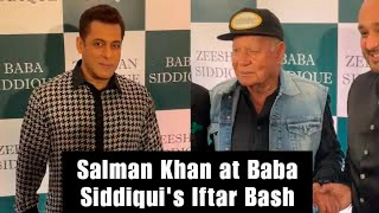 Salman Khan, Father Salim Khan, Sisters Arpita Khan Sharma, Alvira Khan With Aayush Sharma & Atul Agnihotri At Baba Siddiqui's Iftar Party