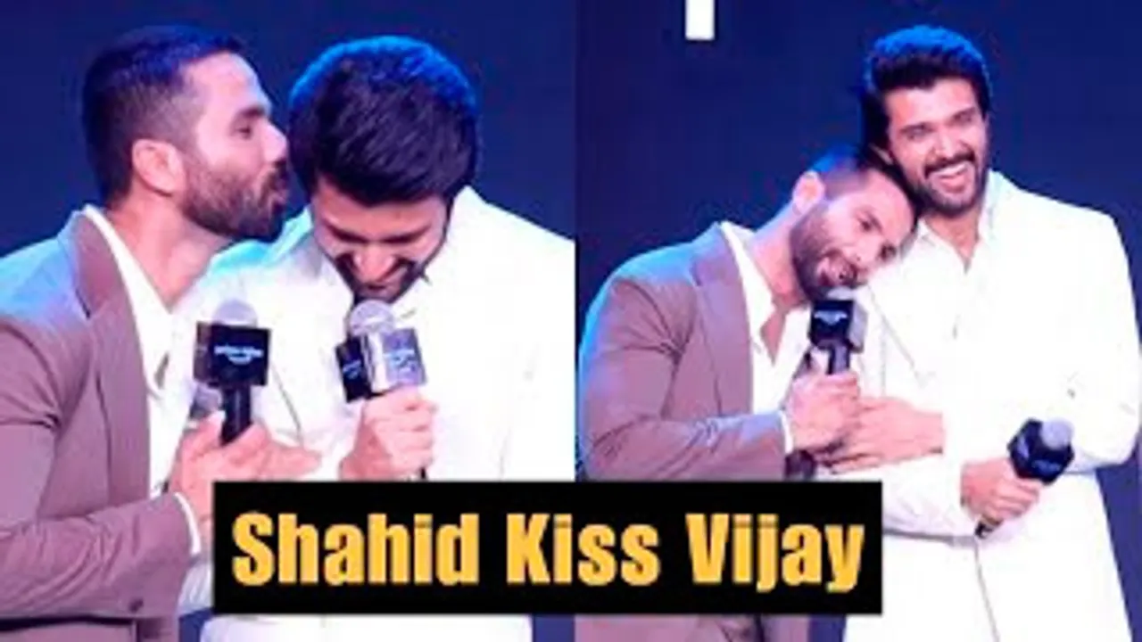 Kabir Singh Shahid Kapoor KISSES Arjun Reddy Vijay Deverakonda At Prime Video Event