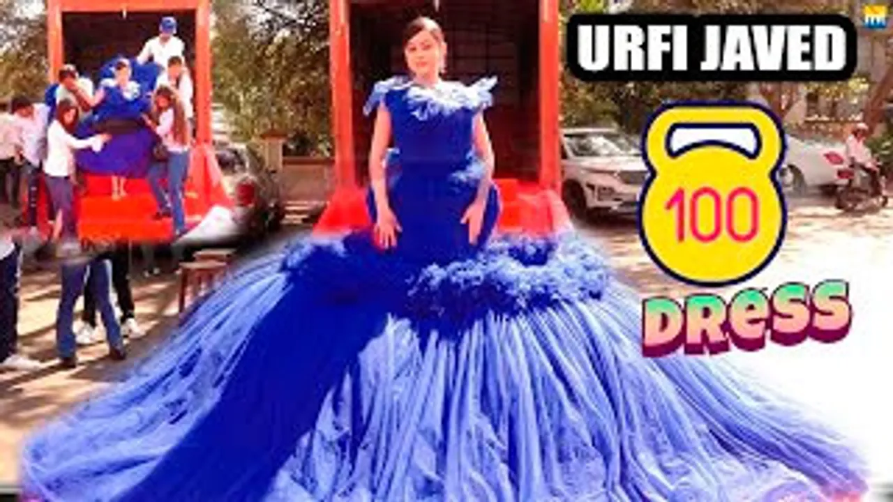 Urfi Javed Wears A 100 KG Outfit That Arrives in TEMPO, Sets New Fashion Goals