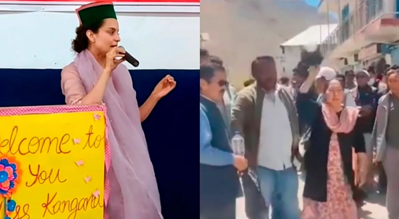 Kangana Ranaut Receives Black Flags From Oppositions In Himachal Pradesh; Watch Video 