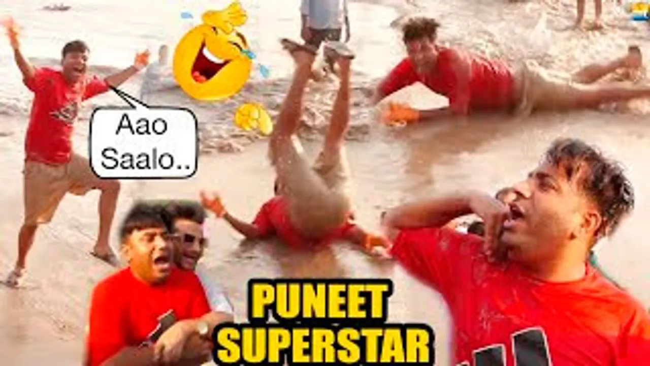 Puneet Superstar Arrives in Mumbai For Beach Clean-Up, See Funny & Crazy Moments