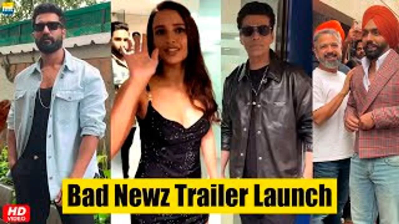Vicky Kaushal, Tripti Dimri, Ammy Virk & Karan Johar at Bad Newz Trailer Launch