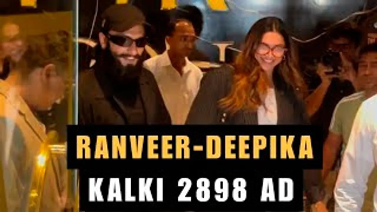 Deepika Padukone Flaunts Baby Bump With Ranveer Singh's New Beard Look Arrive To Watch Kalki 2898 AD