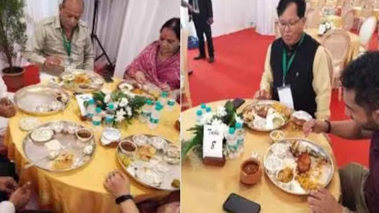  controversy over maharashtra government-run event Silver plates 