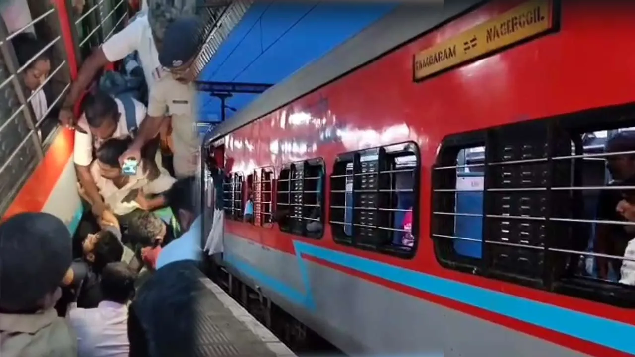  உயிருக்கு போராடிய இளைஞர்; பத்திரமாக மீட்ட ரயில்வே ஊழியர்கள்!