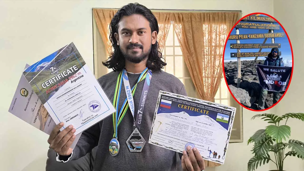  “என் தந்தையின் பெயர் 7 கண்டங்களிலும் எதிரொலிக்க வேண்டும்” - சாதனை படைத்து வரும் இளைஞர்!