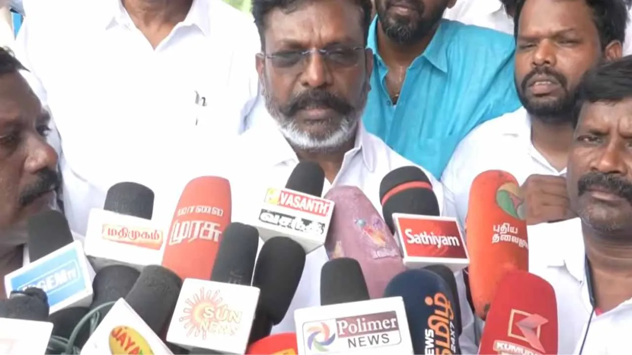  'What is the pressure on AIADMK to announce the alliance a year in advance?' - Thirumavalavan interview Photograph: (VCK) 