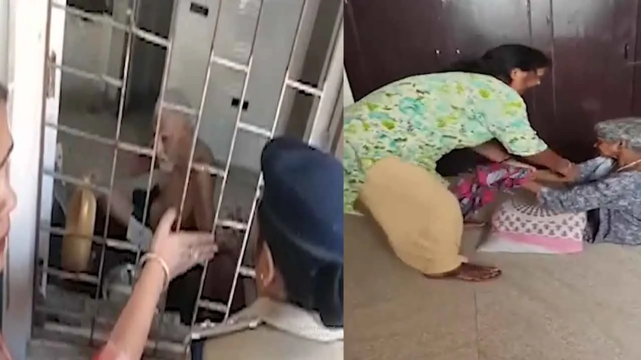  Elderly people suffering from urine on clothes by sudden inspection uttar pradesh 