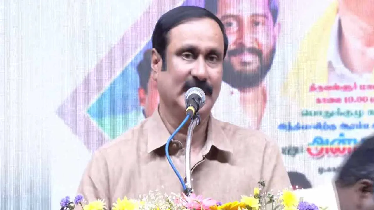  'What is the sudden affection of Selva Perunthagai for Ramadoss' - Anbumani's speech Photograph: (pmk) 