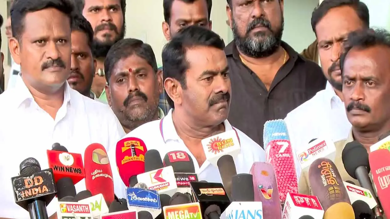  Seeman questioned What’s the problem with worshipping only in Tamil? 