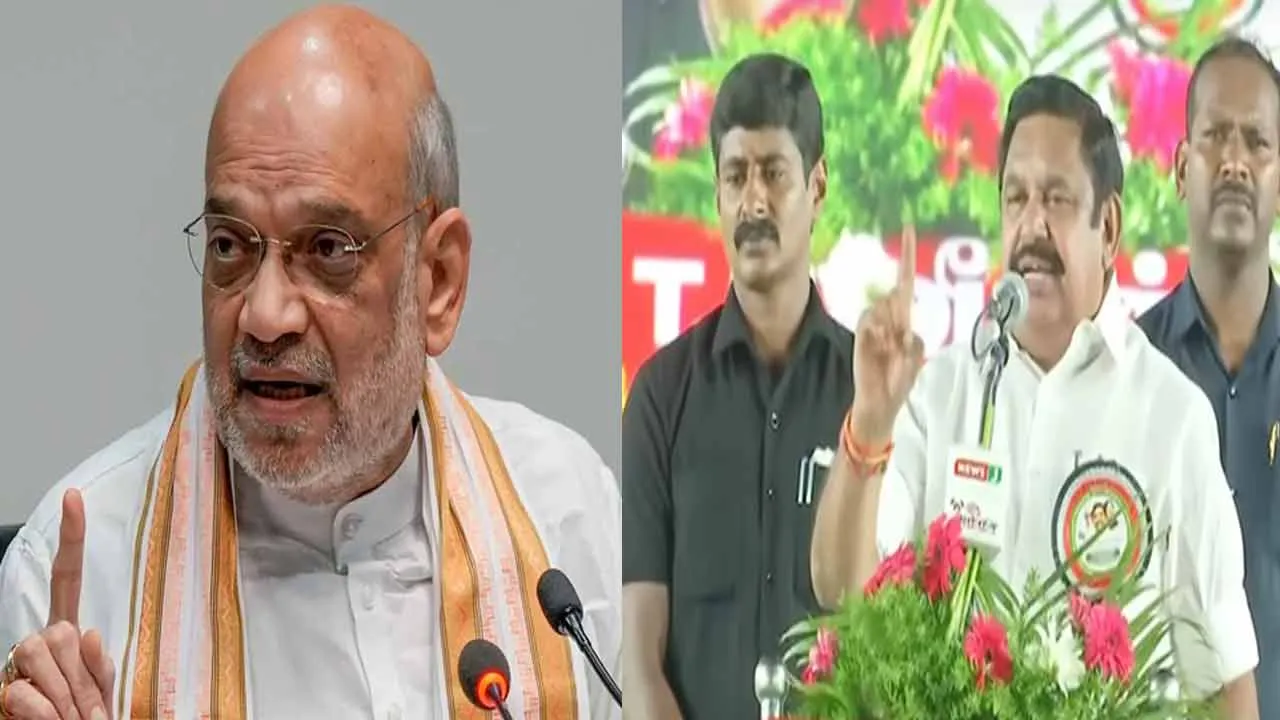  EPS says AIADMK government with sole majority at Amit Shah claims coalition government 