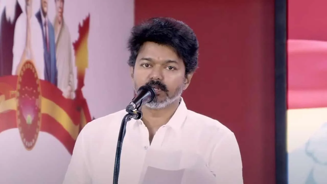  'You say I am the people's chief minister without any hesitation; will there be any concern only if there is an opposition party?' - Vijay's speech Photograph: (tvk vijay) 