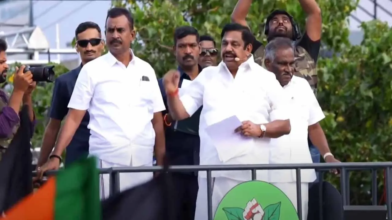  'Is it fair to build a college using temple money?' - Edappadi Palaniswami's speech Photograph: (admk) 