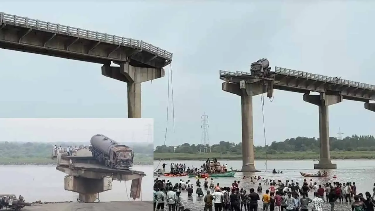  River bridge collapse accident; 10 people lose their live Photograph: (Gujarat) 