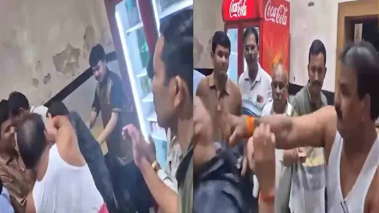  Shiv sena MLA repeatedly punches canteen worker for food quality 