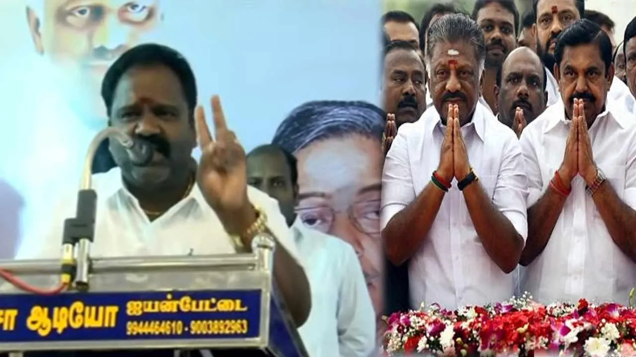  'Even if you fall at Edappadi's feet' - OPS supporter's speech Photograph: (admk) 