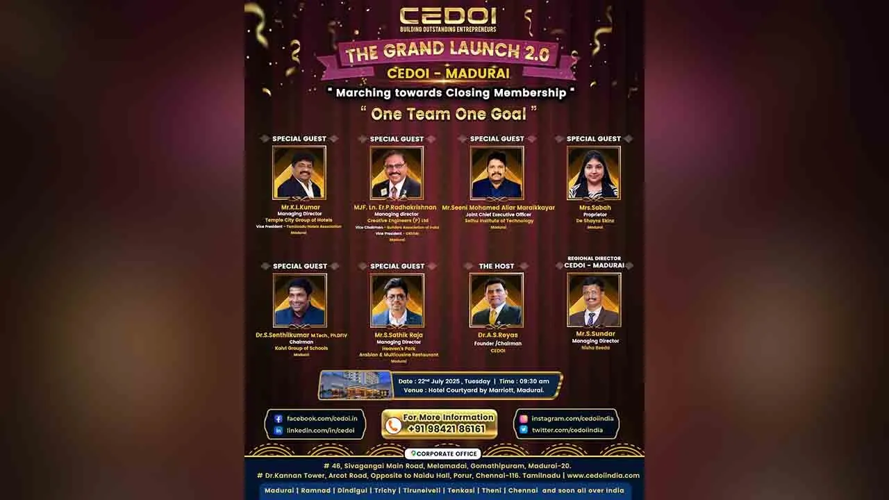 CEDOI அமைப்பின் உறுப்பினர் பதவியேற்பு விழா!