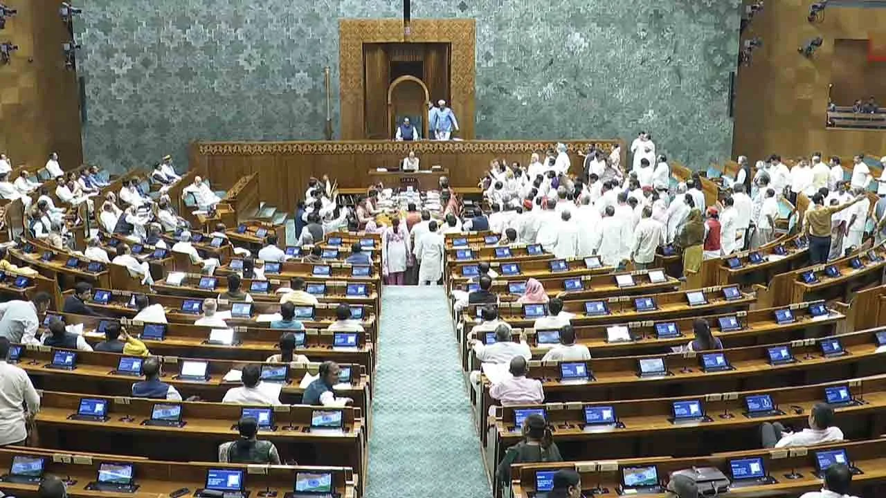  Lok Sabha adjourned opposition parties create ruckus within minutes of the session beginning 