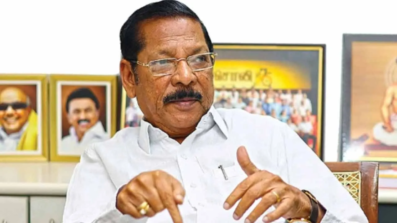 'We should not get OTP; our victory is the fear of our enemies - R.S. Bharathi' Photograph: (DMK) 