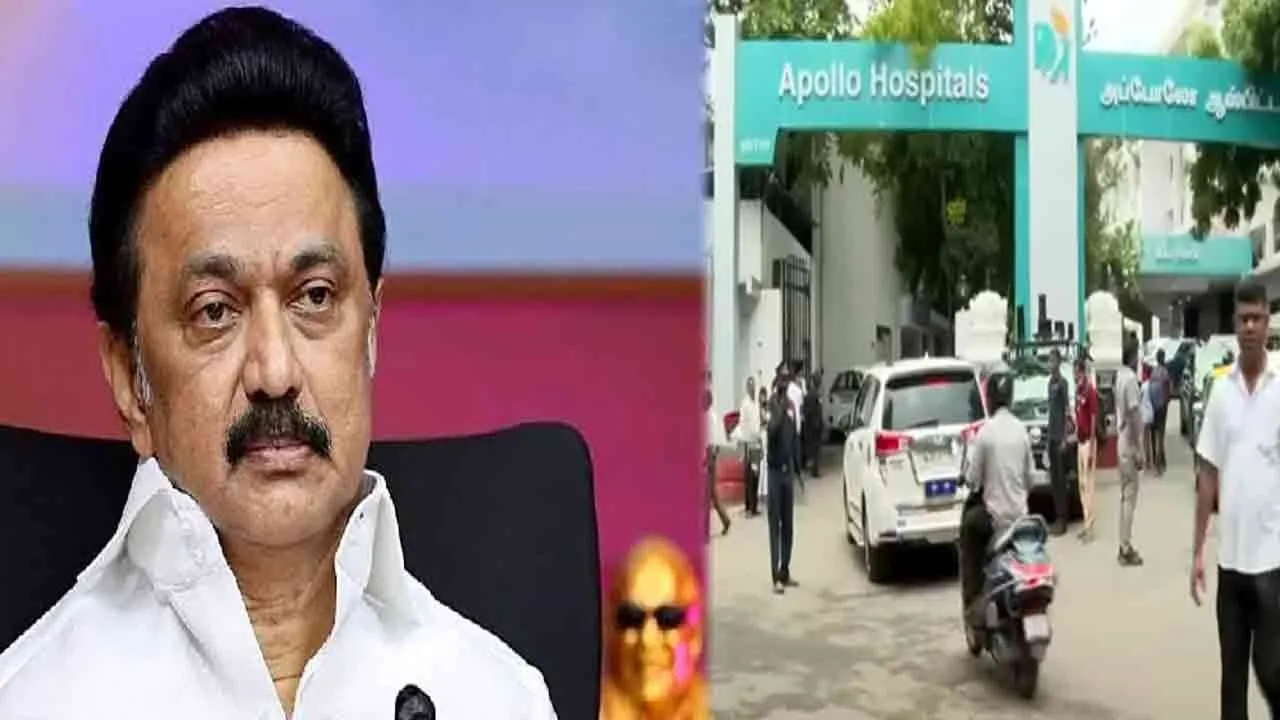  Chief Minister MK Stalin returns to Greams Road Apollo 