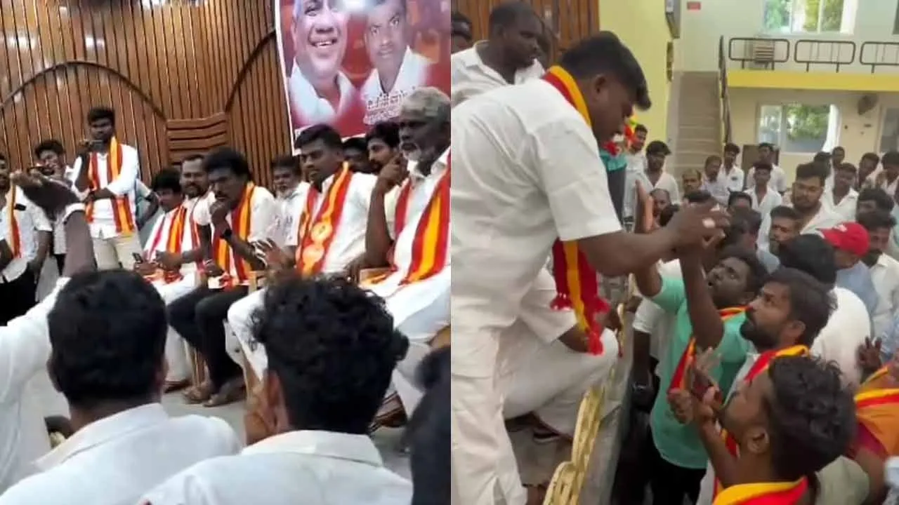  நிர்வாகிகள் திடீர் வாக்குவாதம்; த.வெ.க.கூட்டத்தில் சலசலப்பு!