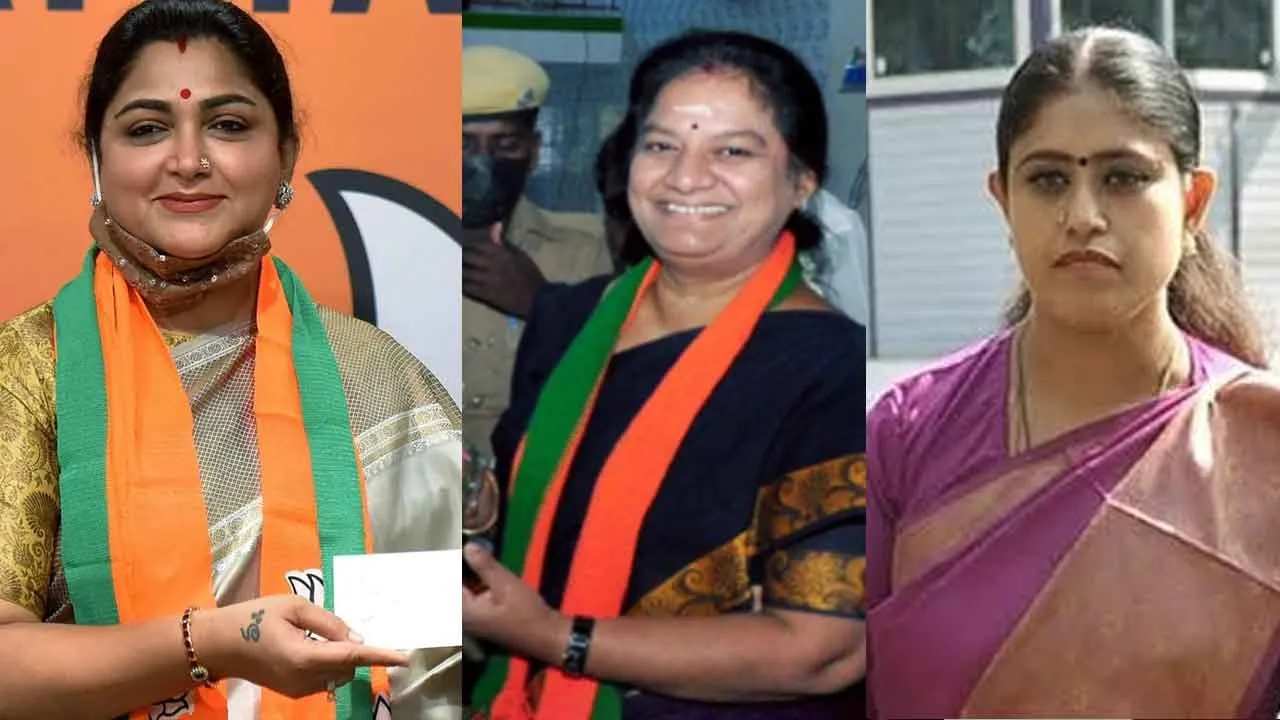  Important posts for Khushbu, Sasikala Pushpa in BJP - Vijayadharani, Sarathkumar are deceitful as usual Photograph: (bjp) 