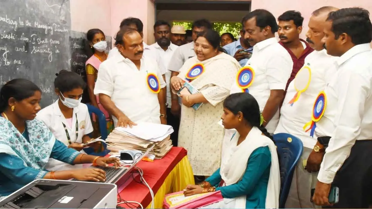  Minister C.V. Ganesan inaugurated a medical camp named 'Nalan Kaakum Stalin' in Cuddalore district 