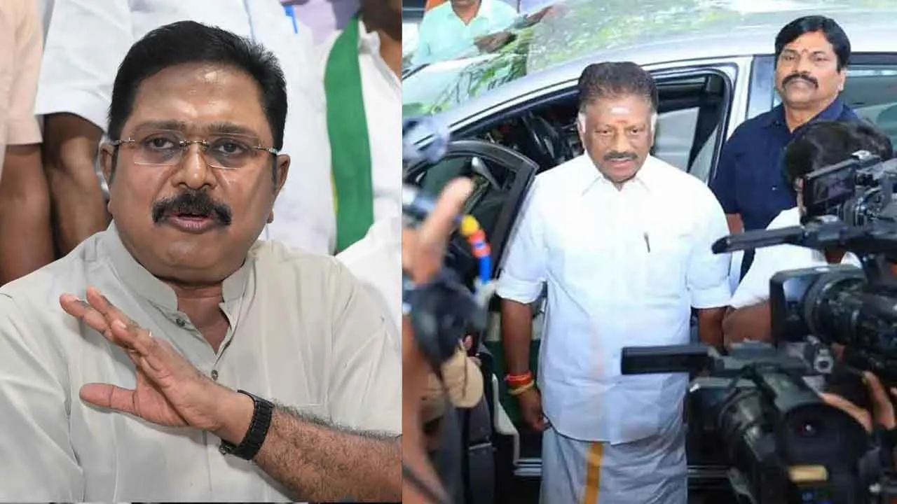 'OPS's withdrawal saddens me; I will tell Delhi too' - T.T.V. Dinakaran's concern Photograph: (ttv dhinagaran) 