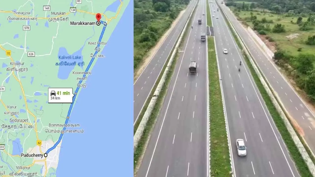  Union Cabinet approves four-lane road from Puducherry to Marakkanam Photograph: (4 way road) 