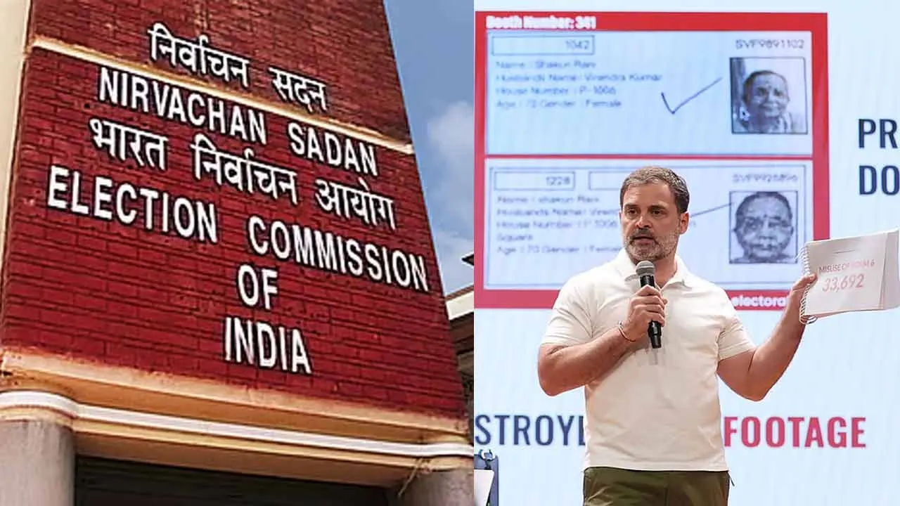  'Rahul is reenacting the same old drama' - Election Commission responds to vote rigging allegations Photograph: (election commission) 