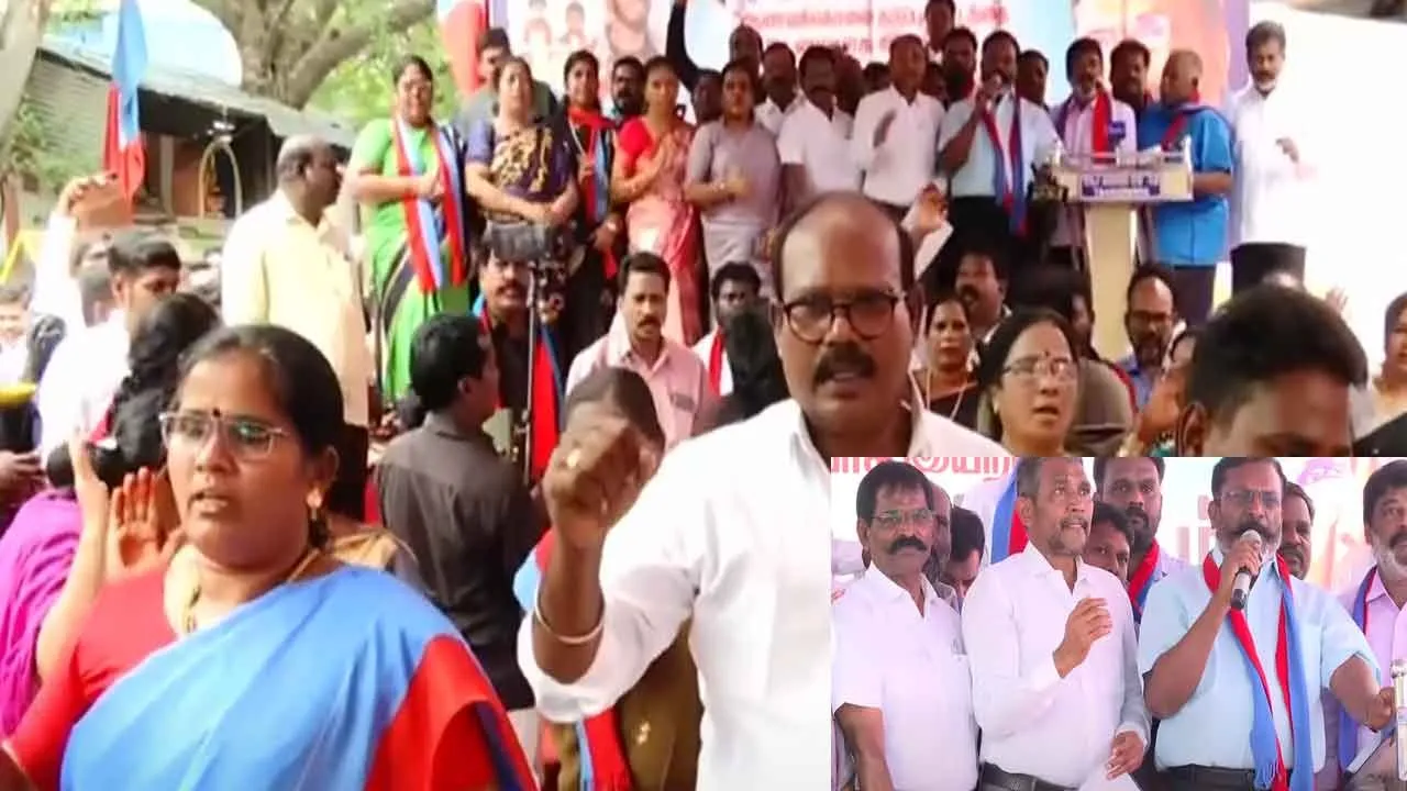  “ஆணவக் கொலையை தடுக்க தனி சட்டம் இயற்ற வேண்டும்” - வி.சி.க. ஆர்ப்பாட்டம்!