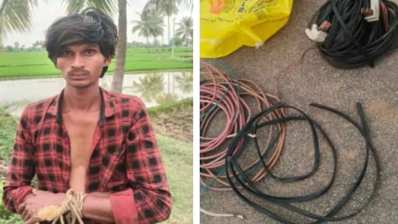  Wire theft targeting deep wells; farmer caught red-handed! Photograph: (police) 