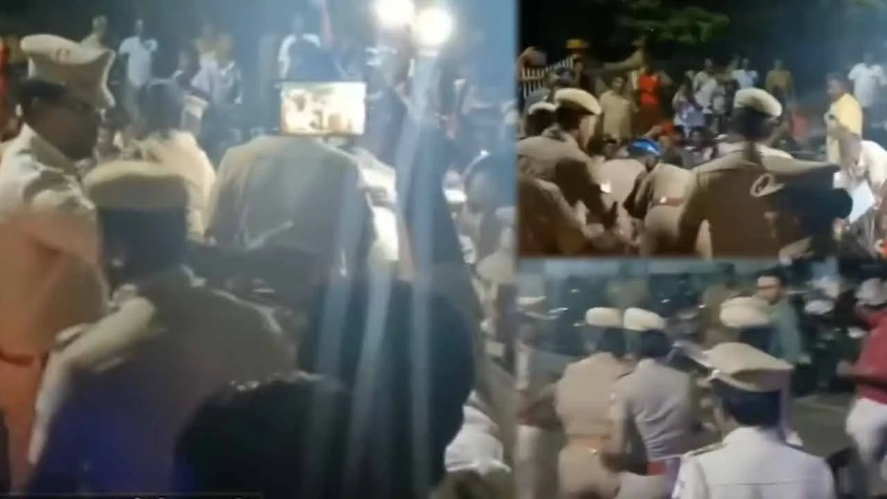  Sanitation workers arrested for protesting in Madurai Photograph: (madurai) 