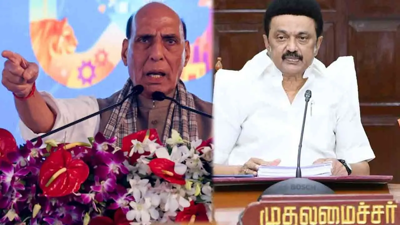  முதல்வர் மு.க. ஸ்டாலினிடம் மத்திய அமைச்சர் ராஜ்நாத் சிங் பேச்சு!