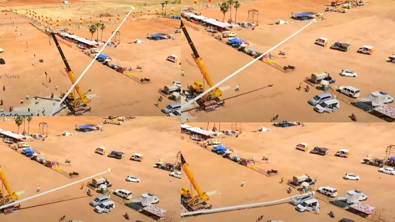 Volunteers narrowly escape death at Tvk conference - Shocking drone footage Photograph: (tvk) 