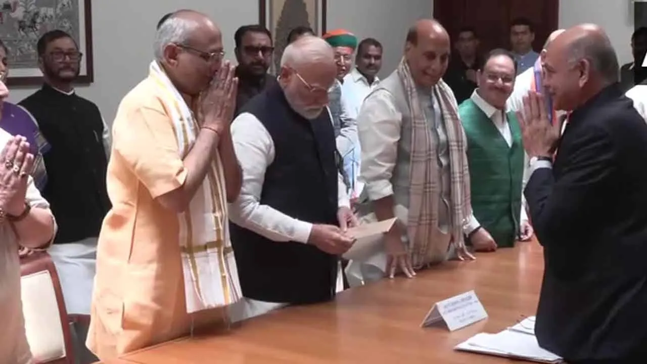  C.P. Radhakrishnan files nomination at Vice Presidential Election 