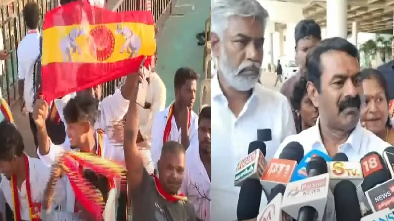  “நாட்டில் வேலை இல்லாமல் நிறையப் பேர் இருக்கிறார்கள்...” - சீமான் பேட்டி!