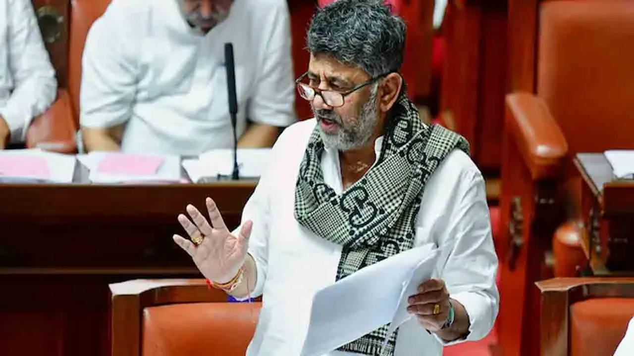  D.K. Sivakumar apologizes RSS song in the assembly sparks controversy 
