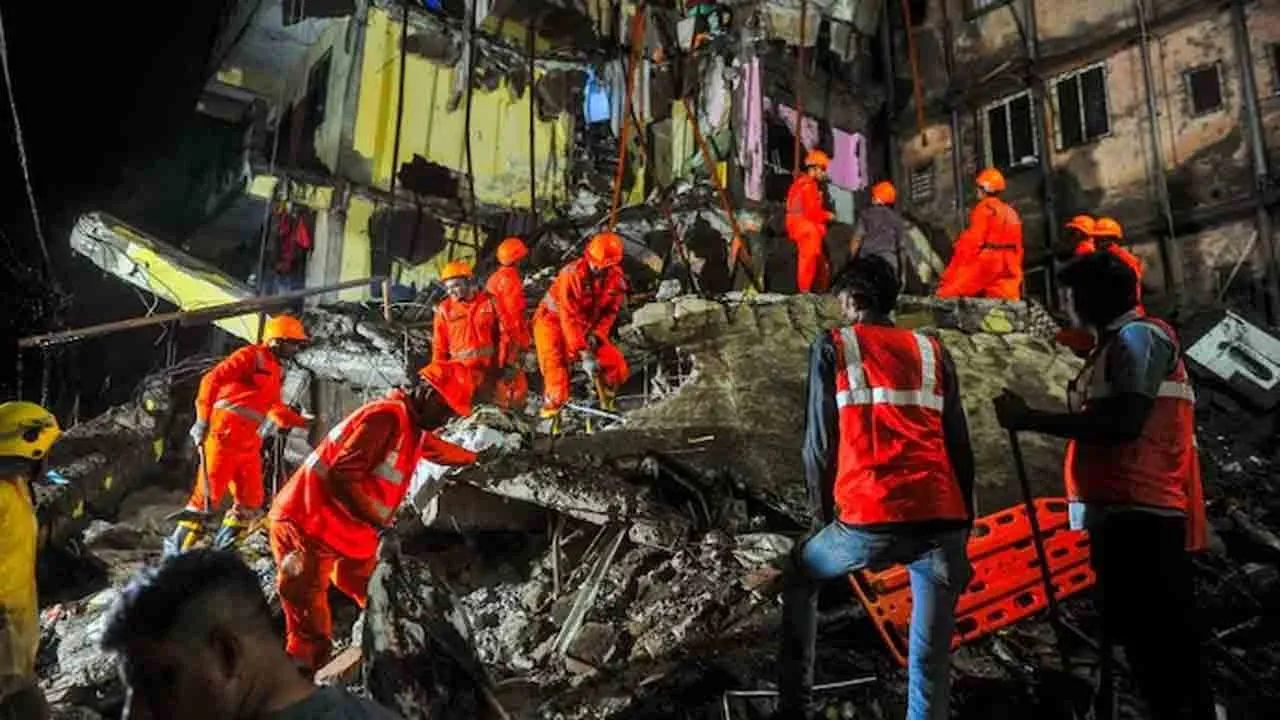  Apartment building collapses and tragedy caused by illegal construction in maharashtra 