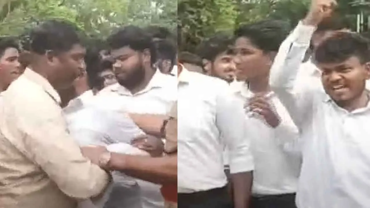  காவல் நிலையத்தை முற்றுகையிட்டு மாணவர்கள் போராட்டம்!