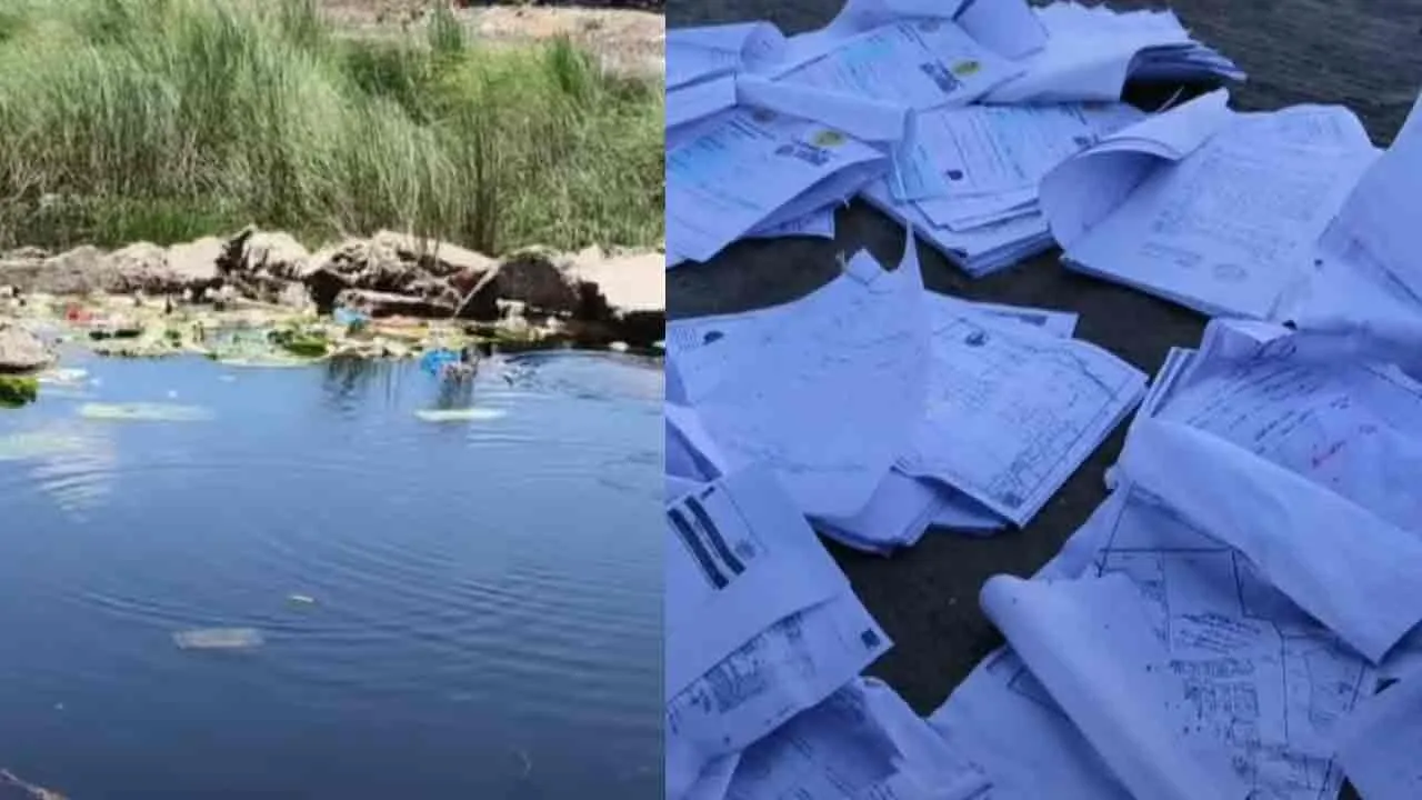  'ungaludan stalin ' project petitions floating in Vaigai river - public shocked Photograph: (sivagangai) 