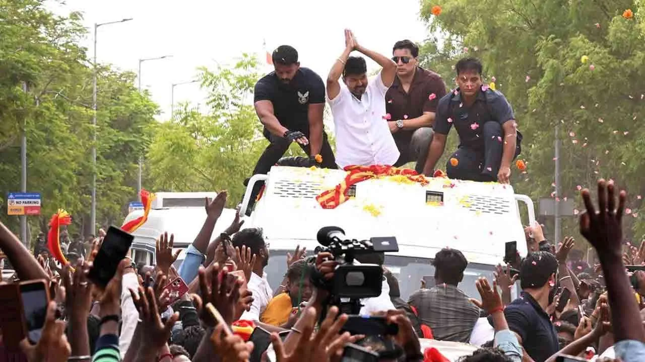  Vijay's tour- release date and location? Photograph: (tvk vijay) 