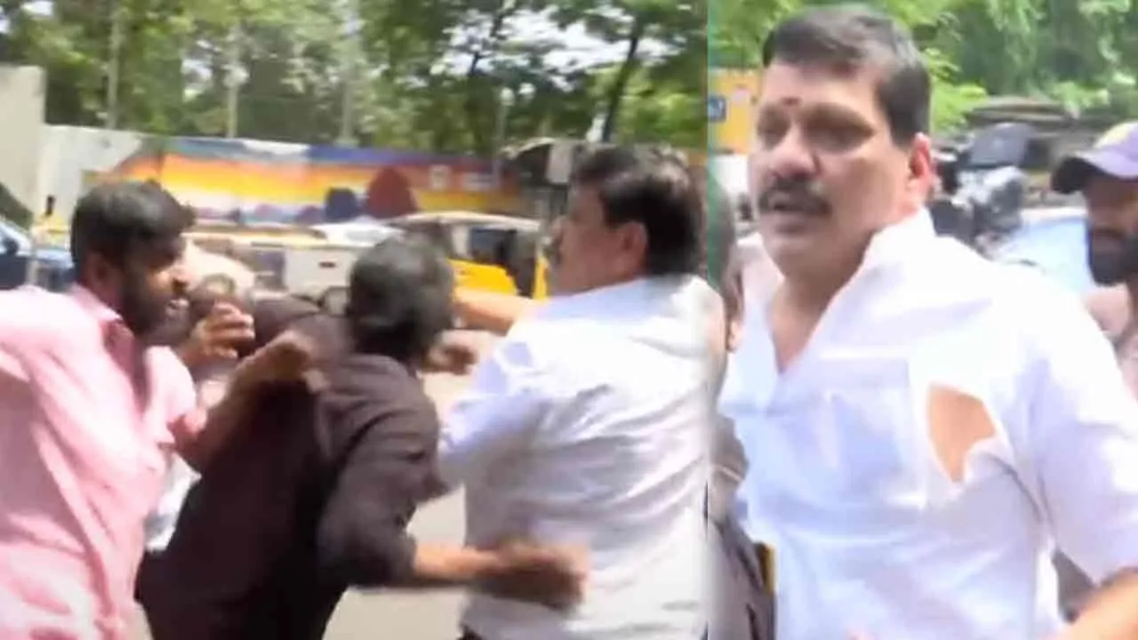  டிஜிபி அலுவலகம் முன்பு ஏர்போர்ட் மூர்த்தி மீது தாக்குதல்!