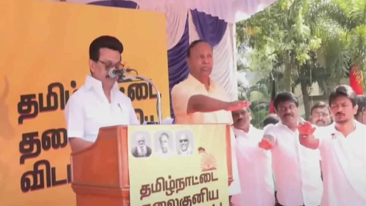  'We will not let Tamil Nadu bow its head' - M.K. Stalin's leadership pledge Photograph: (dmk) 