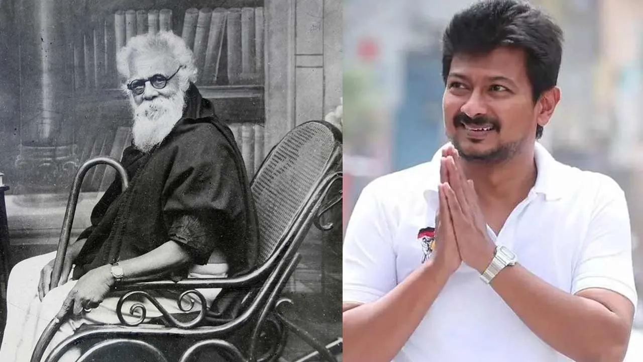  'Let us be proud of being Periyar's heirs' - Deputy Chief Minister Udhayanidhi Stalin Photograph: (dmk) 