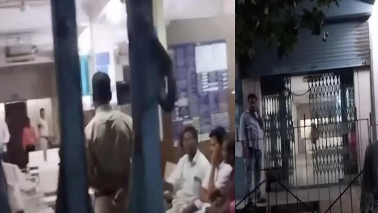  Robbery of 8 crore rupees at knifepoint - shock at the bank Photograph: (karnataka) 