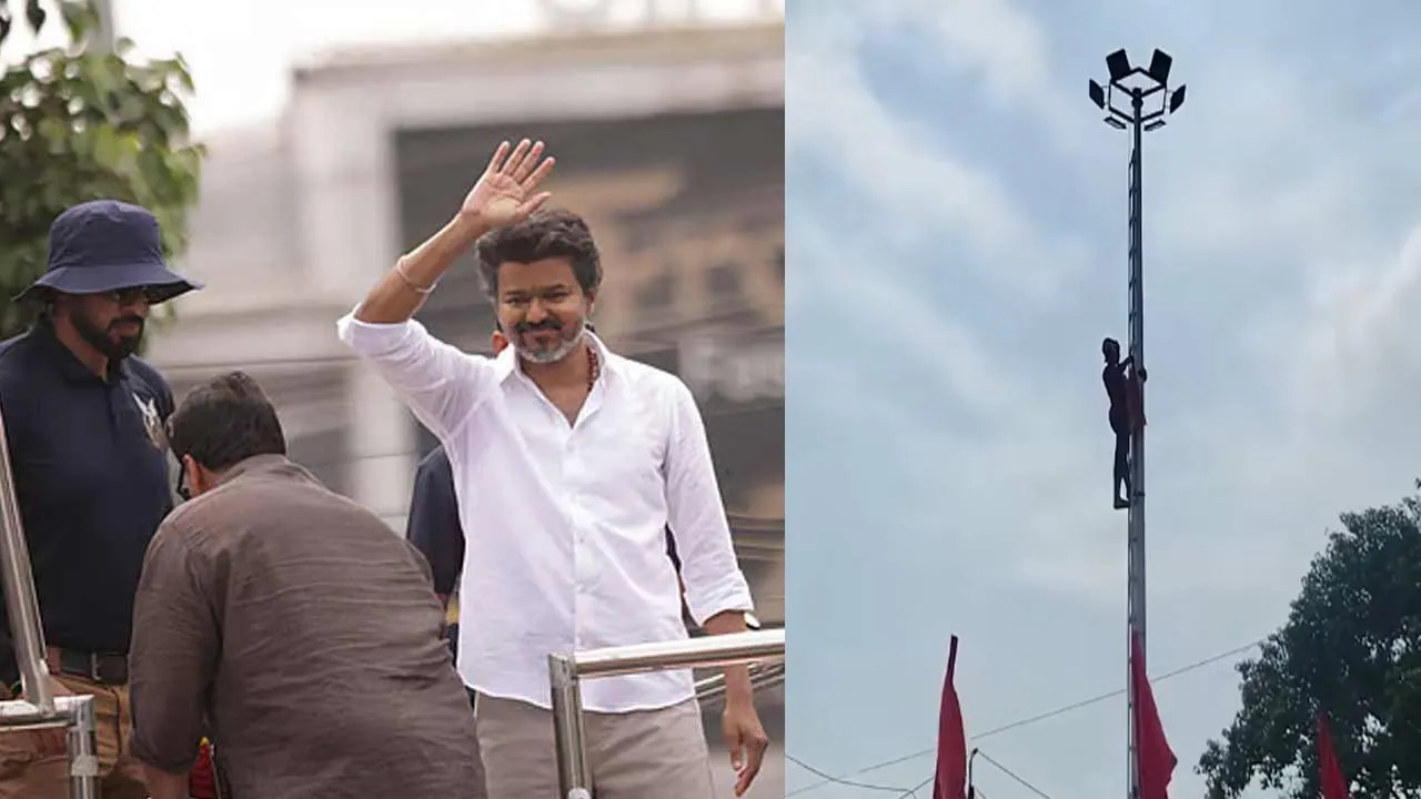  Vijay arrives in Nagai - Request to cut off electricity Photograph: (tvk) 