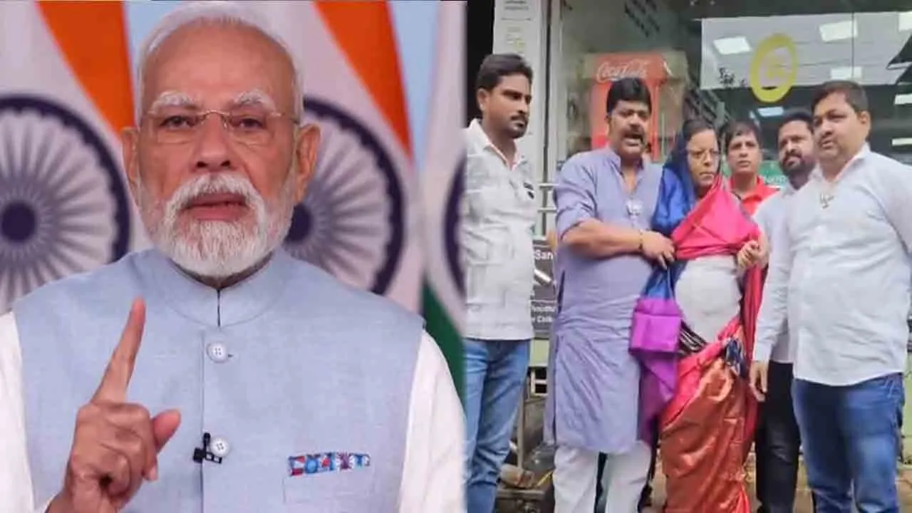 BJP members forcefully make Congress leader wear saree morphing video of PM Modi 