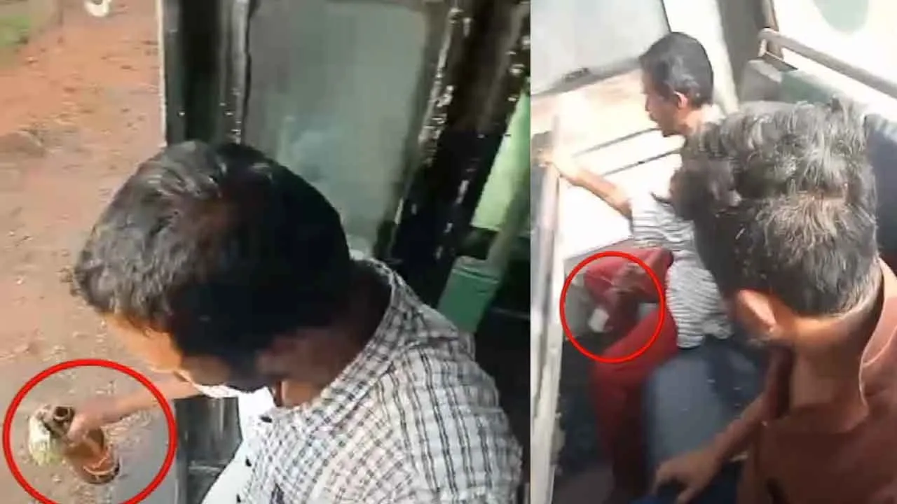  Youth turns government bus into bar Photograph: (govt bus) 